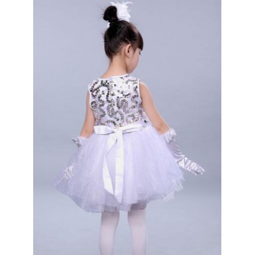 kids jazz dance dresses  robe de danse jazz pour filles stage performance princess modern dance school competition dresses